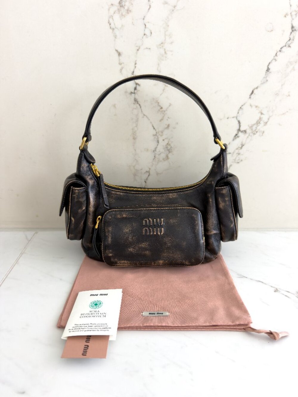 BNWT MIU MIU NAPPA LEATHER POCKET BAG PURSE MSRP $3700